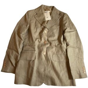 Peserico Light Tan Blazer with Button Details
